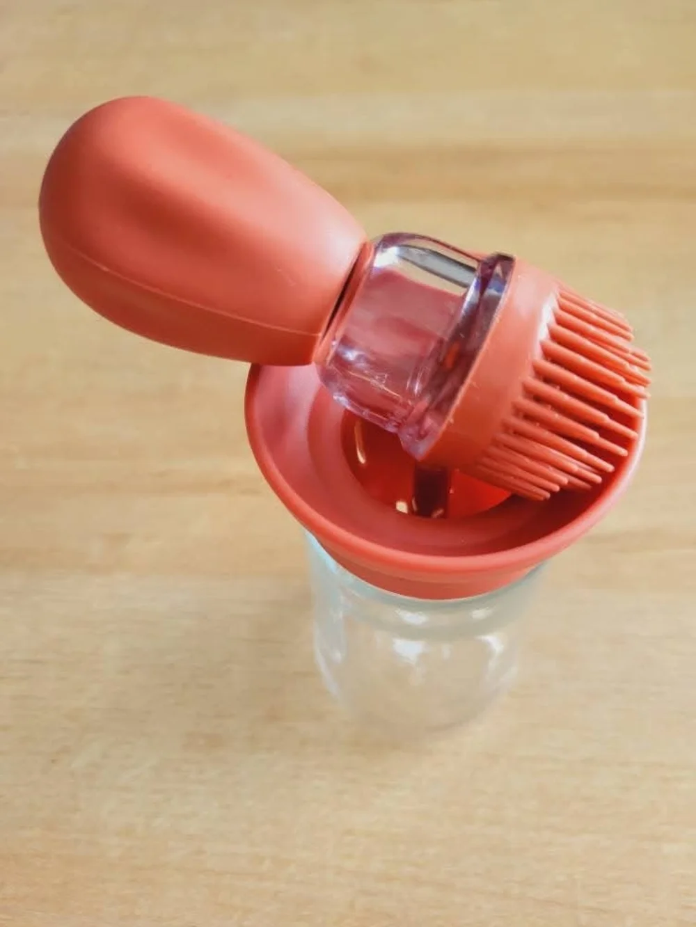 Silicone Pump Dispenser Bottle - Coral Pink